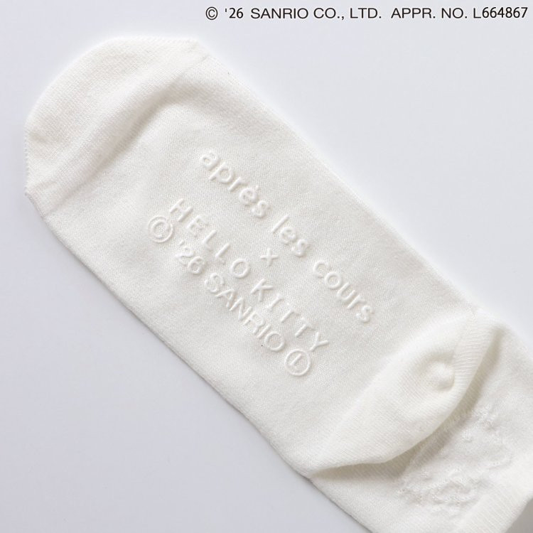 [발주 요청상품] 아프레 레 쿠르 산리오 헬로키티 캐릭터 하트 포인트 단목 양말 10~18cm - 하카타몰