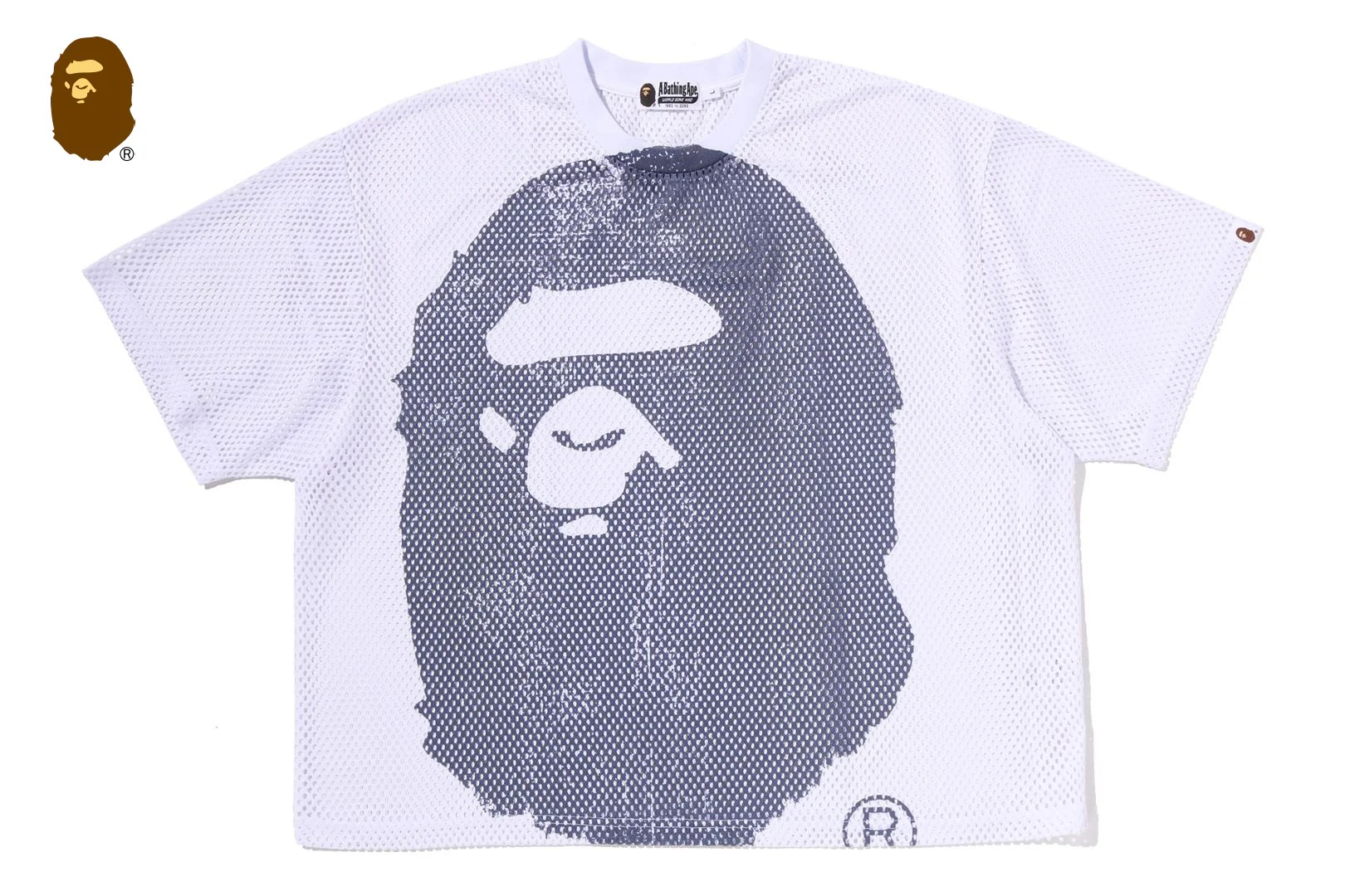 베이프 반팔티 WATER PRINT APE HEAD MESH RELAXED FIT TEE 1M30-109-322 - 상세 이미지 2