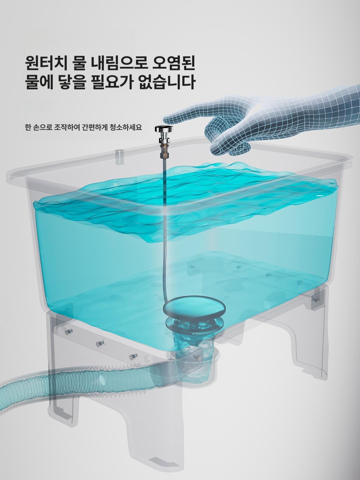 이동식 밀대세면대 간이 대형 발코니 스테인리스 대걸레 세척통 야외 개수대 물걸레 - 상세 이미지 3