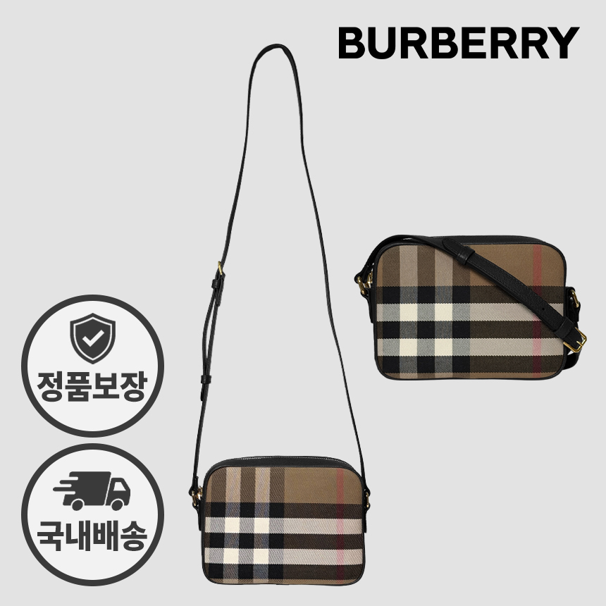 버버리 하우스체크 카메라백 크로스백 81140741 블랙 스몰 - 상품 이미지