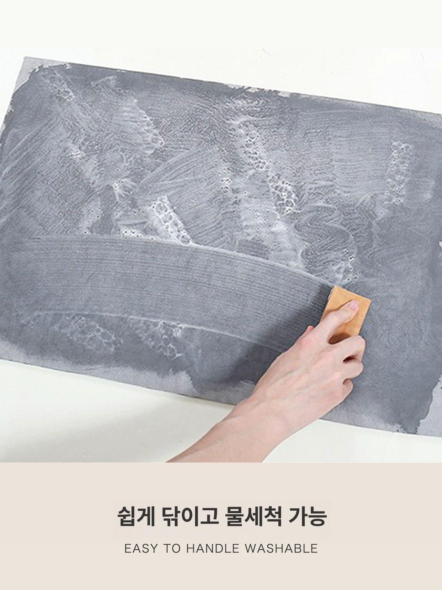 우드 주방매트 장판 소형 나무 패턴 키친 바닥재 인테리어 마블 컬러 시트 교체용 - 상세 이미지 3