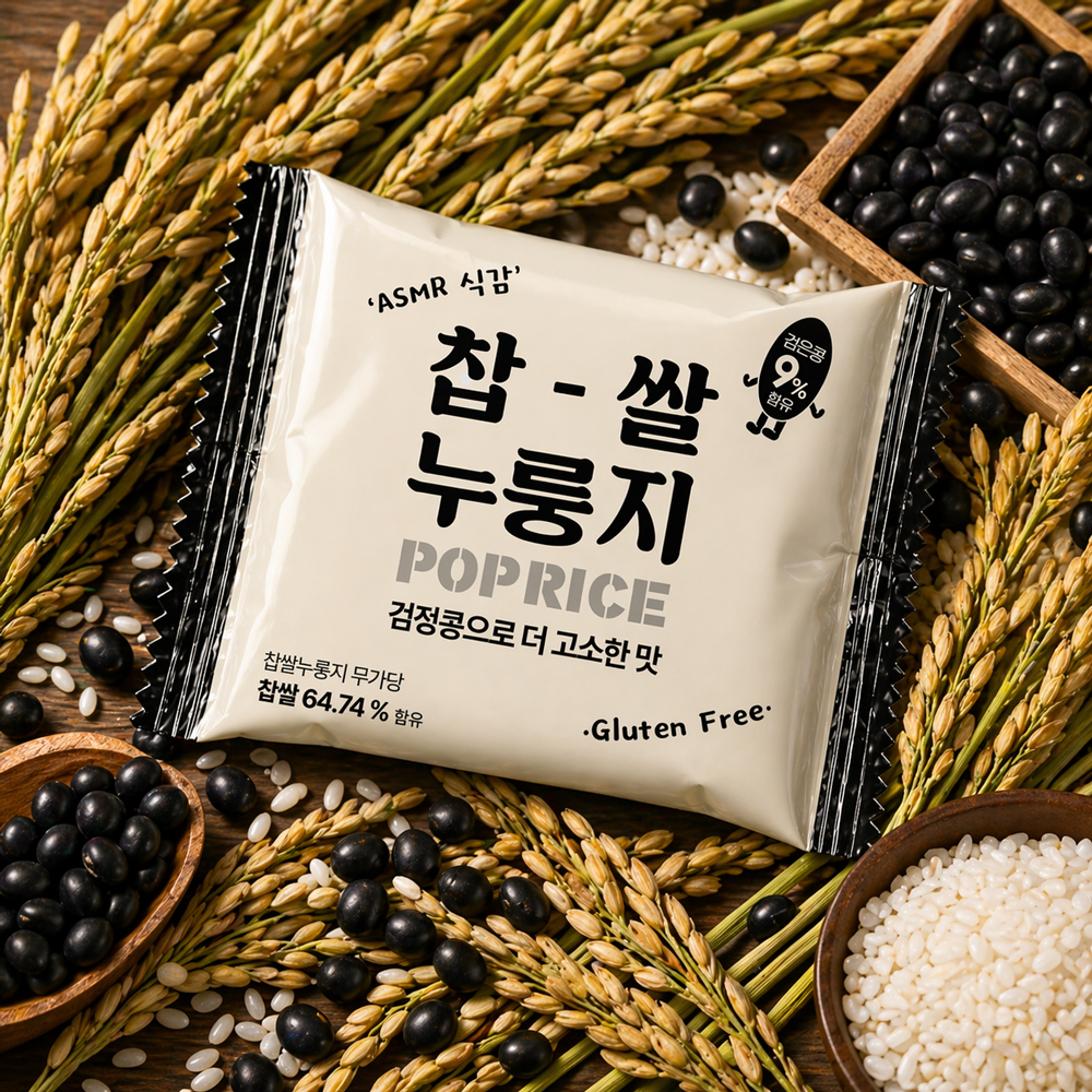 찹쌀 누룽지팝스낵 POP RICE 쌀과자 무가당, 300g, 1개 이미지 2