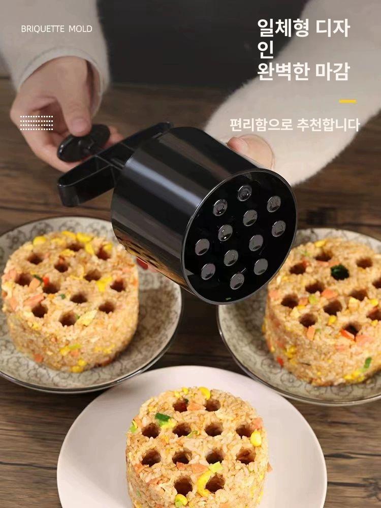 주먹밥 볶음밥틀 스테인리스 연탄모양 라이스몰드 쿠킹틀 원형 밥틀 조리도구 - 상세 이미지 4