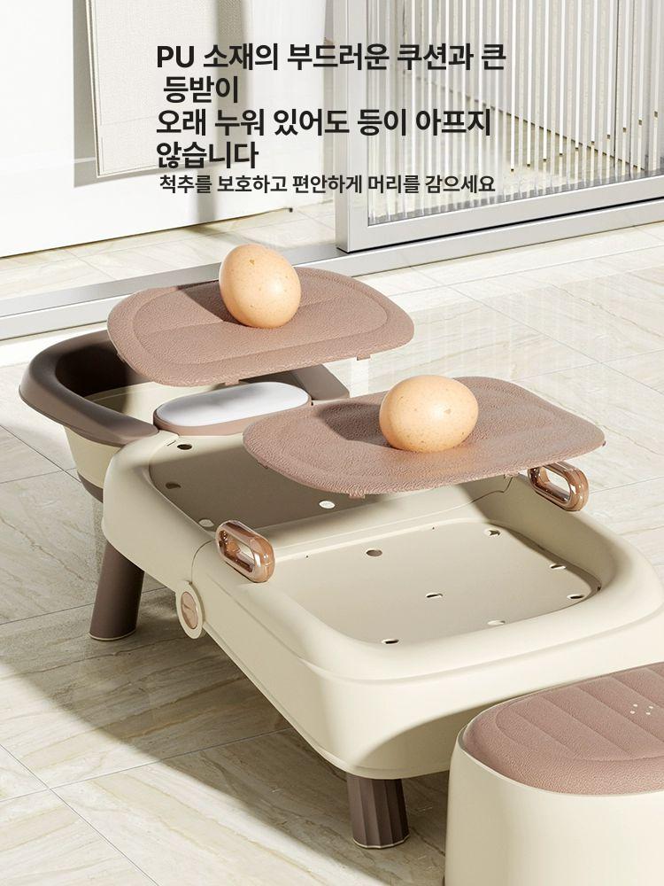 접이식 샴푸의자 임산부 편안한 샴푸베드 가정용 헤어케어 목욕 와시보울 휴식 침대형 - 상세 이미지 3