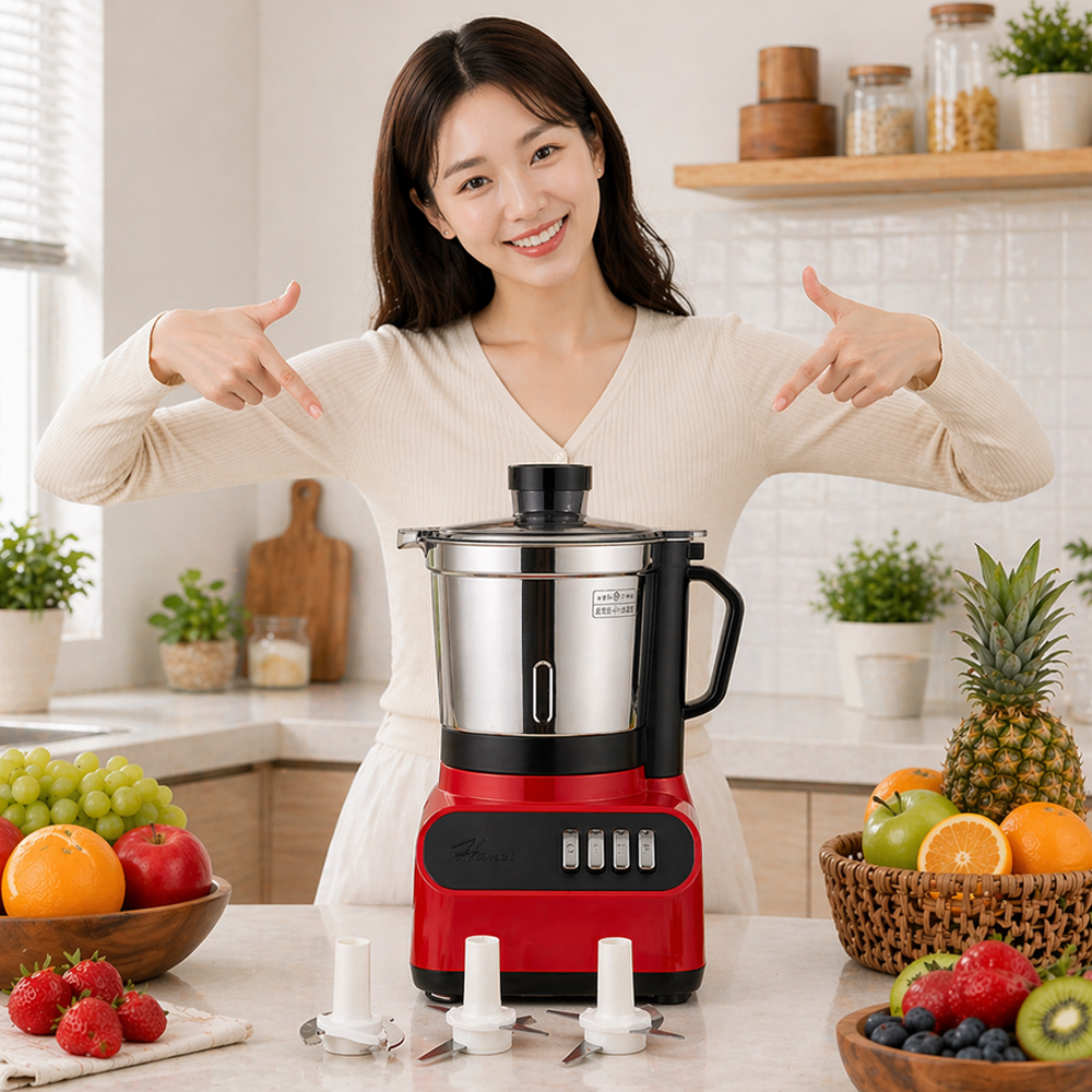 한일 레드 엣지 스텐 대형 믹서기 NMF-3990WR 김장 다지기 반죽 콩국수 주스 - 상세 이미지 4