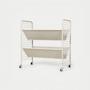 RATNER 책꽂이 트롤리 75x44x80, 2단, 솔리드베이지 7693... 솔직 후기 | 실제 배치 사진 포함 - 상품 이미지 1