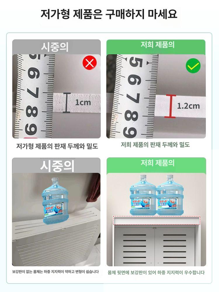보일러커버 분배기 가리개 접이식 대용량 슬림 덮개 계량기 난방 분배기 싱크대 하부장 - 상세 이미지 3