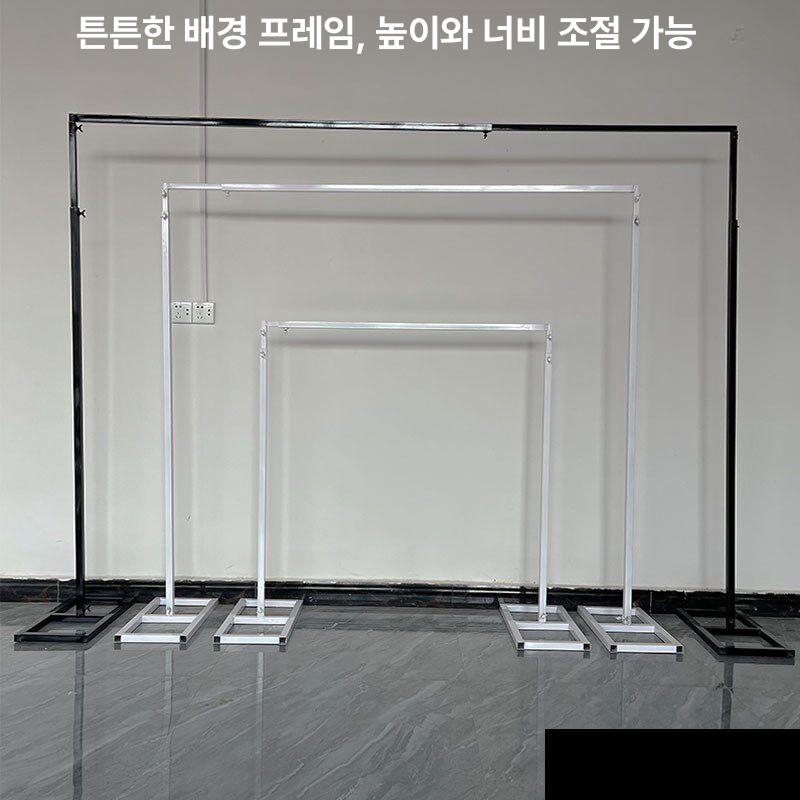 결혼식 아치 웨딩 프레임 포토존 사각 꽃걸이 파티룸 가든데코 플라워스탠드 - 상세 이미지 2