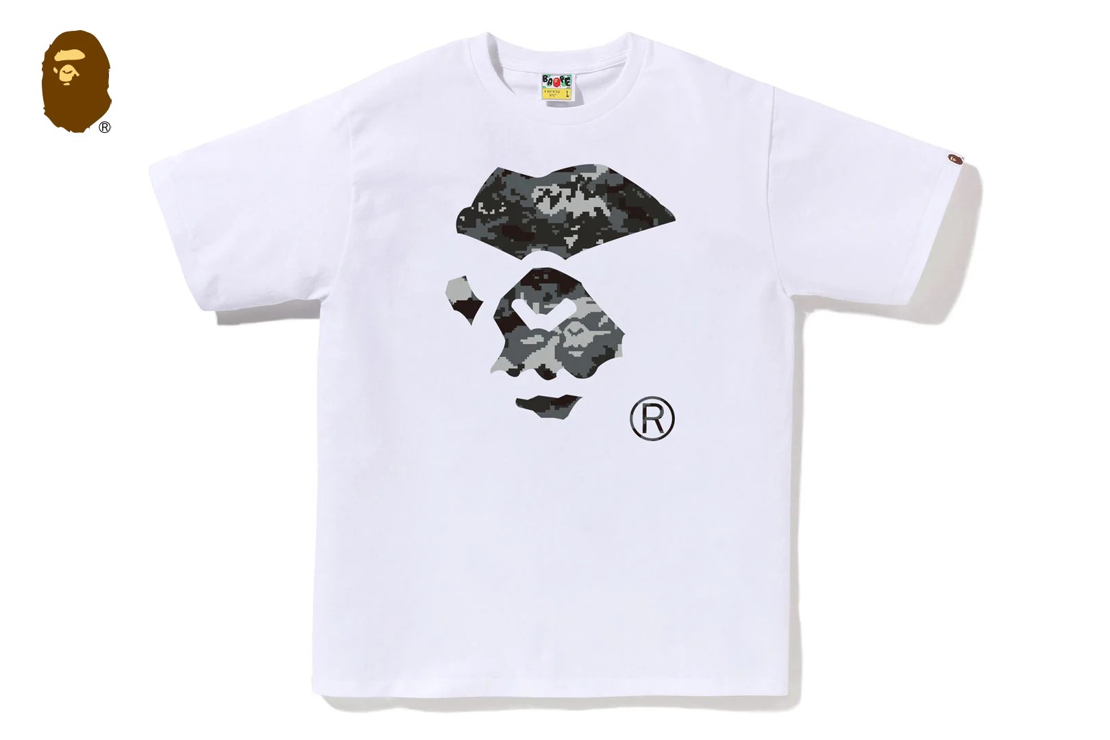 베이프 반팔티 MULTI PIXEL CAMO MAD APE FACE TEE 1M30-110-036 - 상세 이미지 3