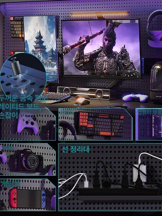 1인용 게이밍데스크 컴퓨터 책상 노트북 테이블 사무용 학습 PC방 - 상세 이미지 3