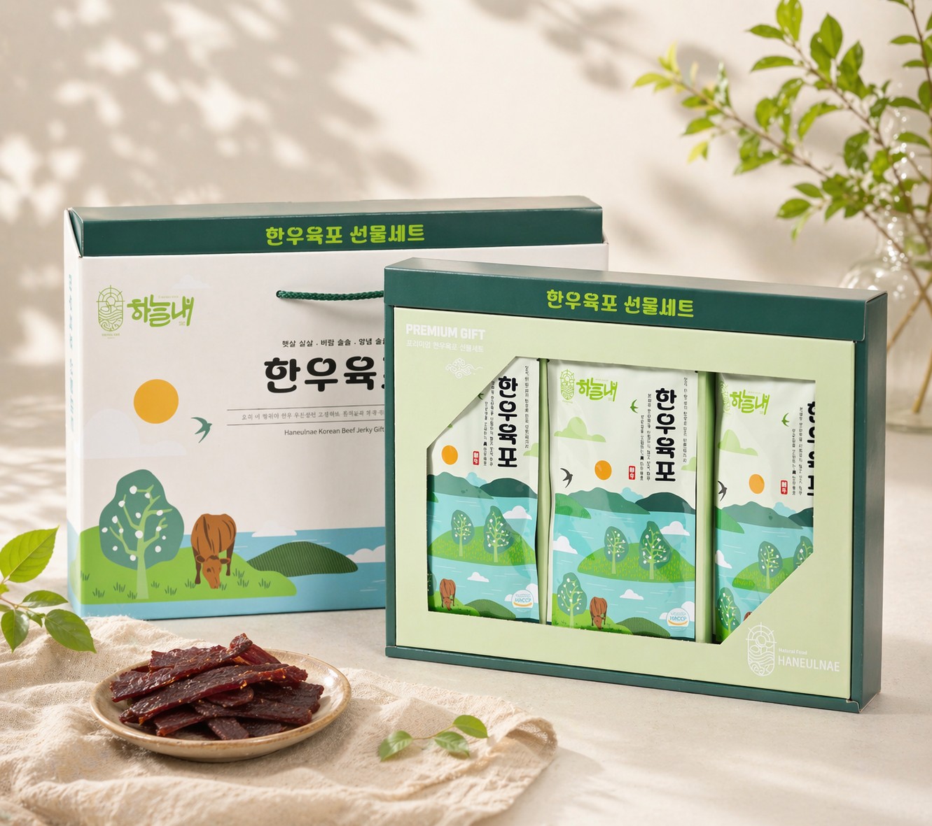 40g 12개입 [하늘내] 부드러운 한우육포 480g, 1개 - 상품 이미지