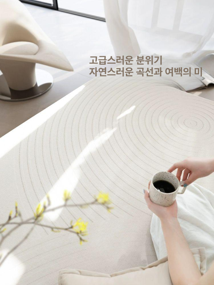 먼지없는 대형 러그 매트 거실카페트 단모 침실 방수 원형 세탁가능 - 상세 이미지 5