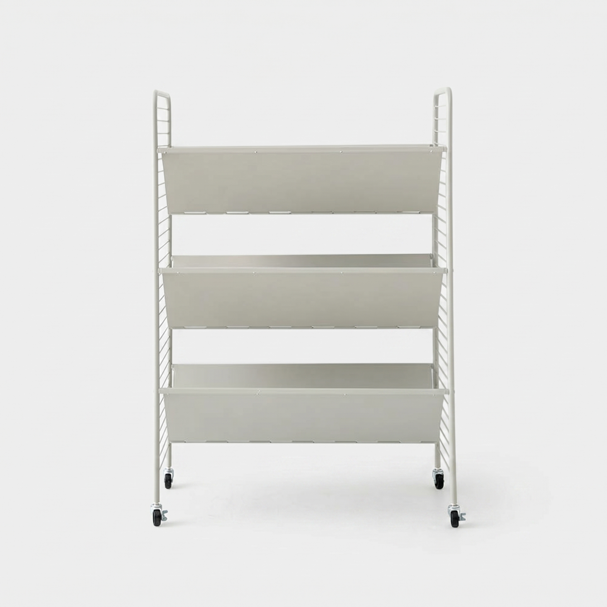 RATNER 책꽂이 트롤리 748x450x1100mm, 3단, 솔리드베이지 9702.2111 - 메인 이미지