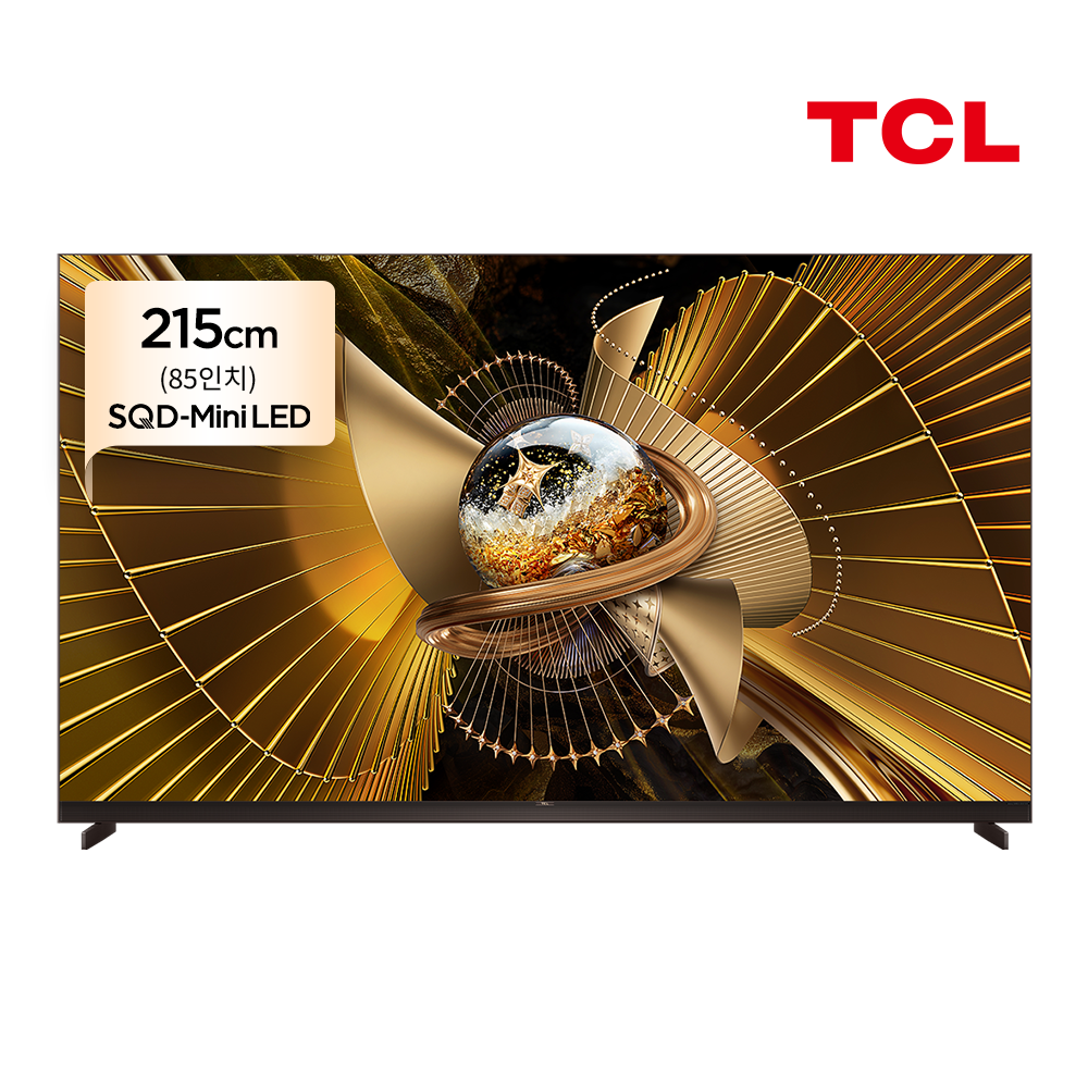 TCL 85X11L 4K SQD Mini LED 구글 TV 85인치(215cm) 정면 제품 사진