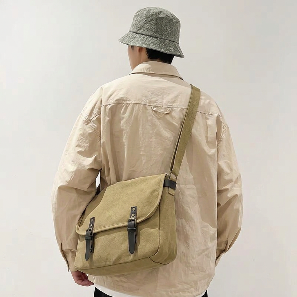 제이바바 메신저 캔버스 크로스백 대학생 옆으로매는가방 슬링백 이미지 4