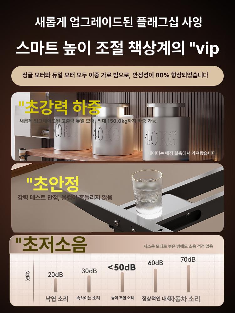 전동 스탠딩데스크 프레임 리프팅 높이조절 모션테이블 거실 전기식 - 상세 이미지 2