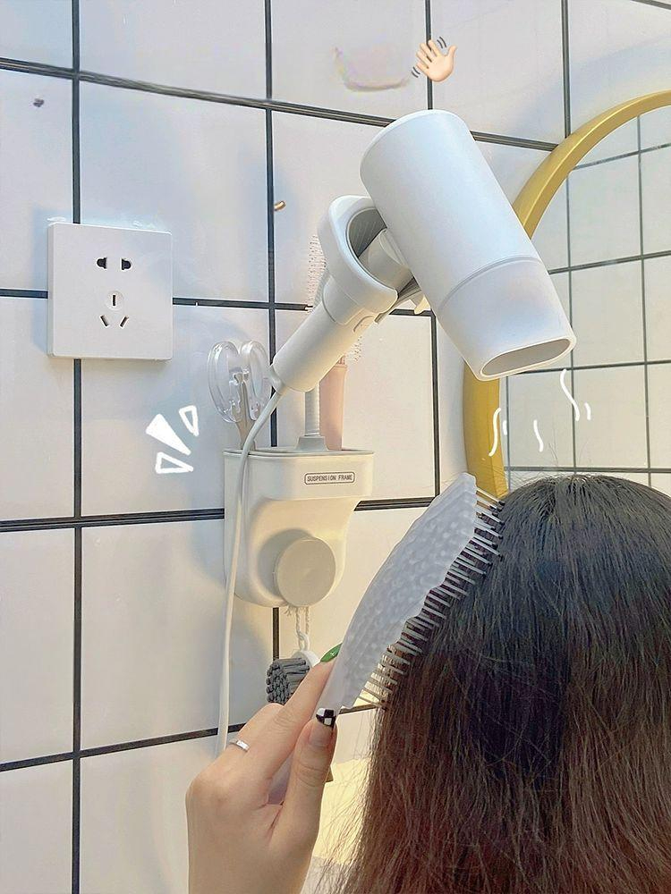 화장실 거치대 헤어 정리 홀더 스탠드 드라이기 수납 드라이어 클립 - 상세 이미지 3