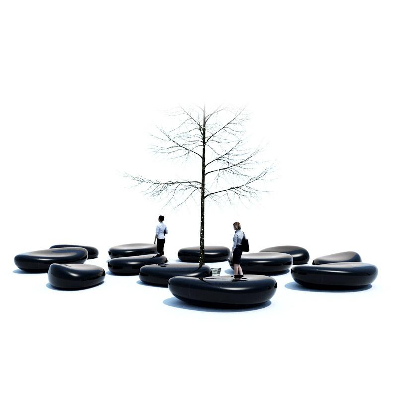 공원 벤치 조약돌 라운지 돌의자 야외 옥외 스톤체어 로비 조형물 - 상품 이미지
