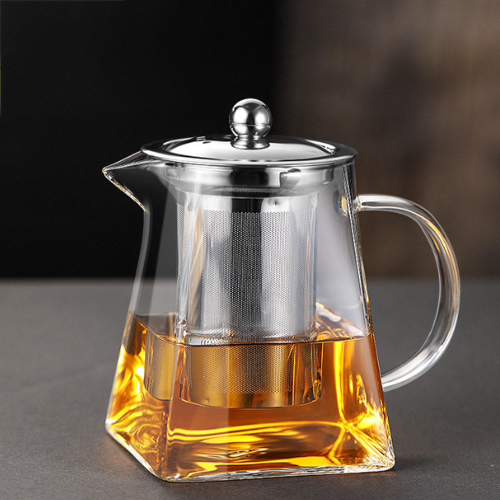 티로하 후아티 내열유리 티포트 차주전자 찻주전자 550ml - 상품 이미지