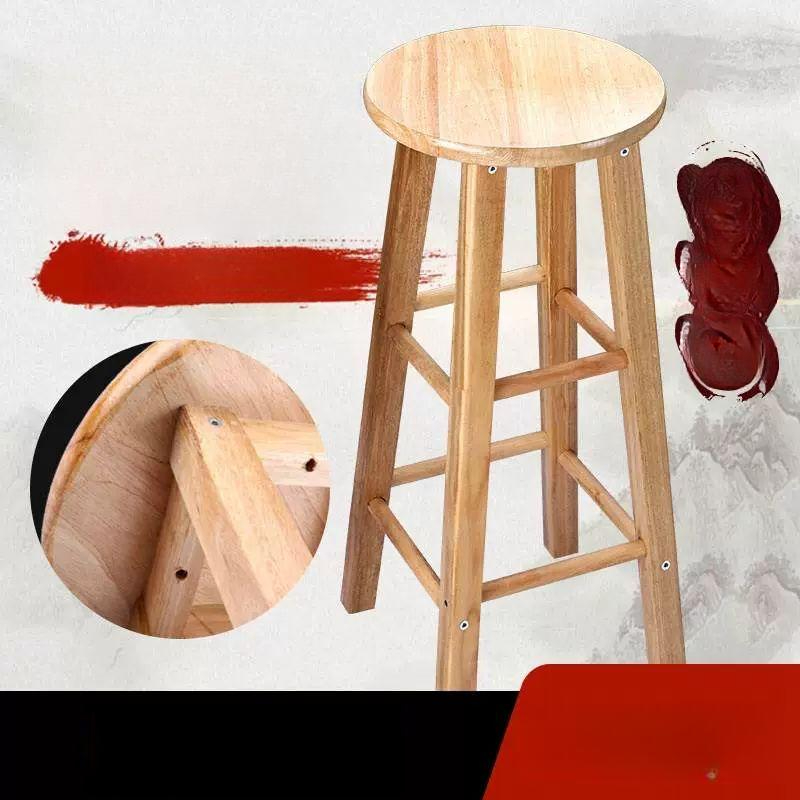 둥근 스툴 식물 원형 완료 45cm 보조 화분 거실 현관 발코니 의자월넛 신발 선반 스텝 - 상세 이미지 3