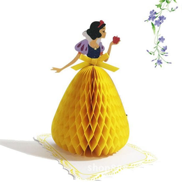 생일축하 입체 공주 카드 춤추는 3d 공주 카드 어린이 메시지 - 상품 이미지