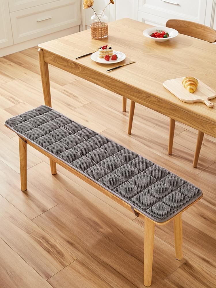 벤치 방석 시트 신발장 깔개 스툴 120cm 카라멜 커피 벨벳 의자 - 상세 이미지 2
