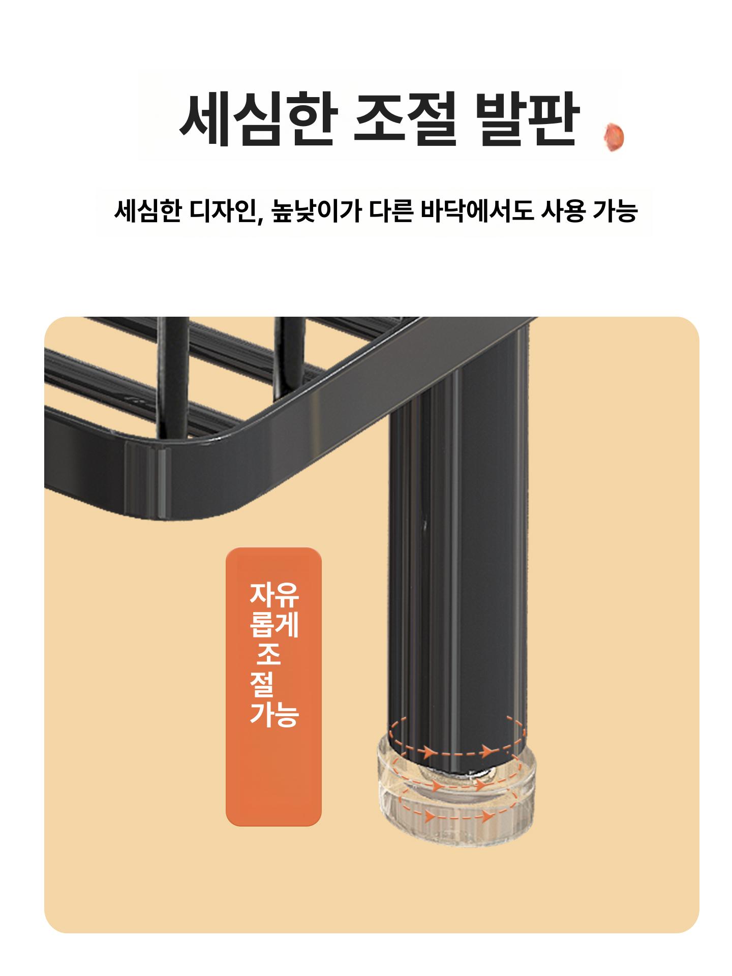 욕실 코너 선반 3단 슬림 무타공 방수 화장실 수납 - 상세 이미지 5