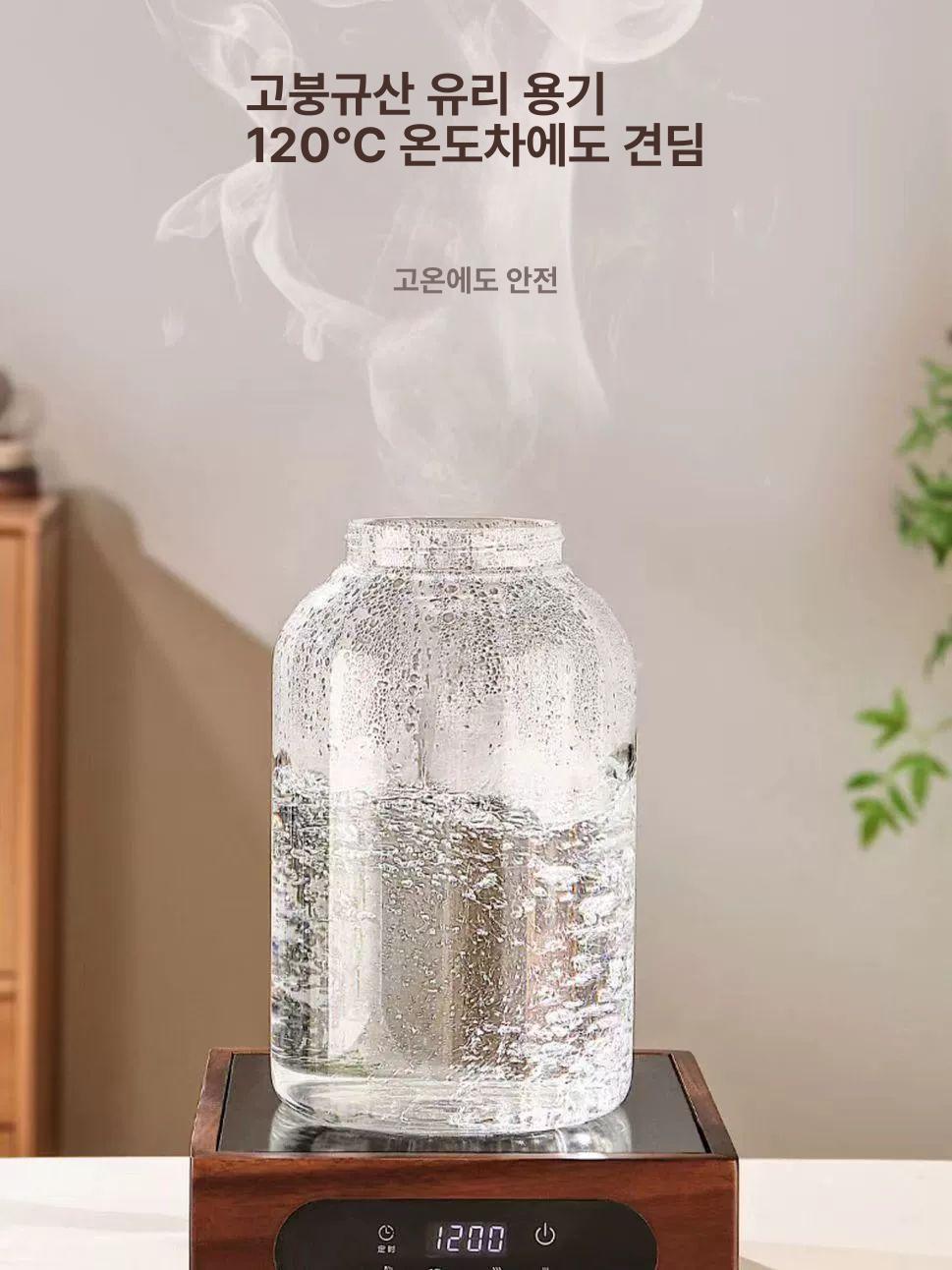 카페물통 디스펜서 물병 수도꼭지 유리병 워터 쥬스 냉장고 대용량 주스 저그 뷔페 - 상세 이미지 3