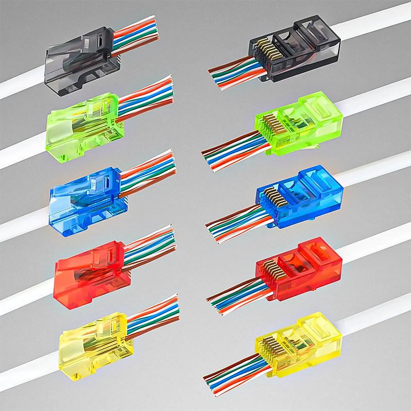 랜선 커넥터 단자 제작용 부트 투명 포트 금도금 랜선모듈 랜잭 랜선잭 전선 모듈러 - 상세 이미지 3