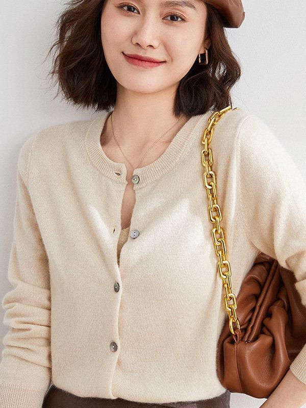 코발트블루 가디건 파란 니트 보풀없는 가디건 소라색 파란색 하늘색 - 상세 이미지 2