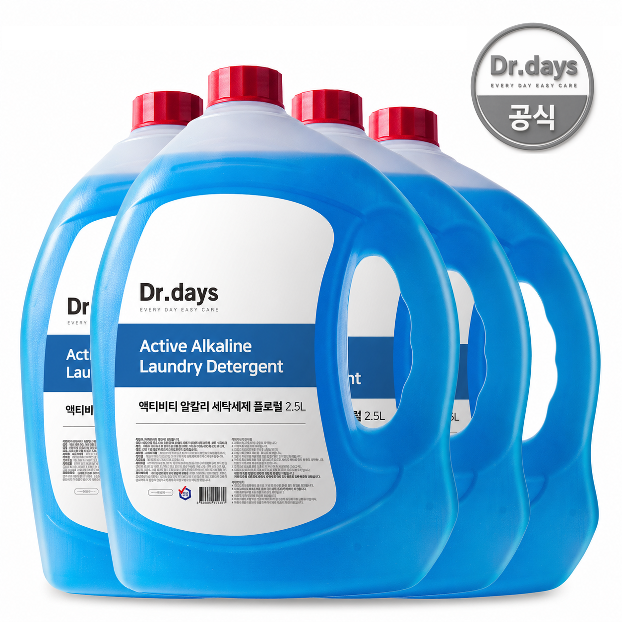 네이버 닥터데이즈 알칼리 세탁세제 플로럴 2.5L 4개