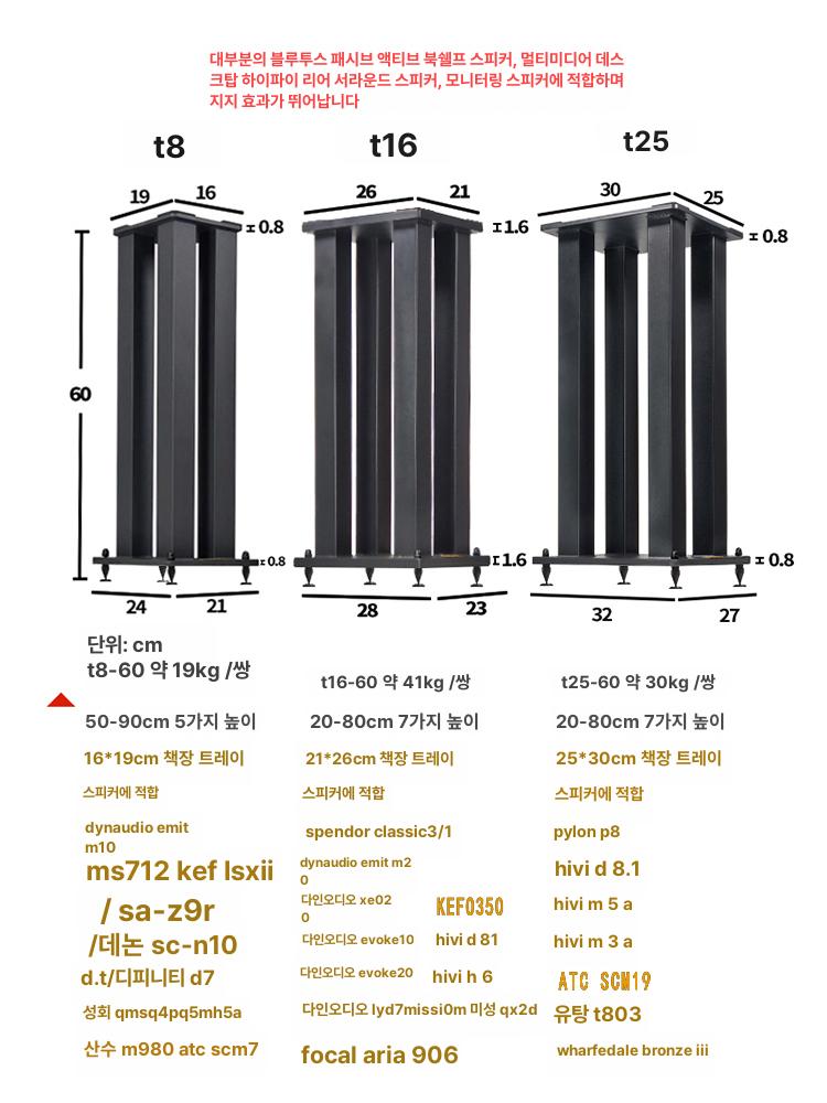 스피커 삼각대 선반 거치대 우퍼 오디오 스탠드 다이 T16-20cm - 상세 이미지 3