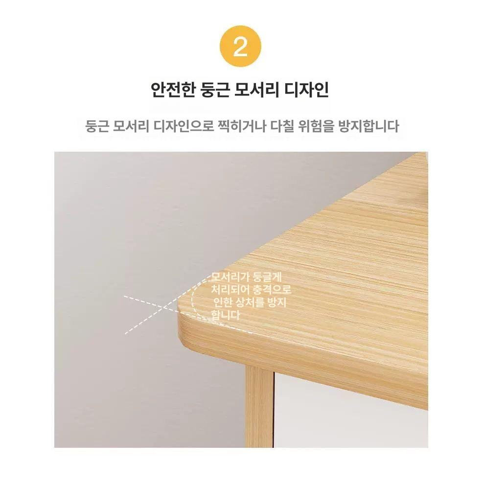 1인용 책상 소형 독서실 원룸 미니 데스크 원목 보너스 틈새 스터디룸 테이블 - 상세 이미지 4