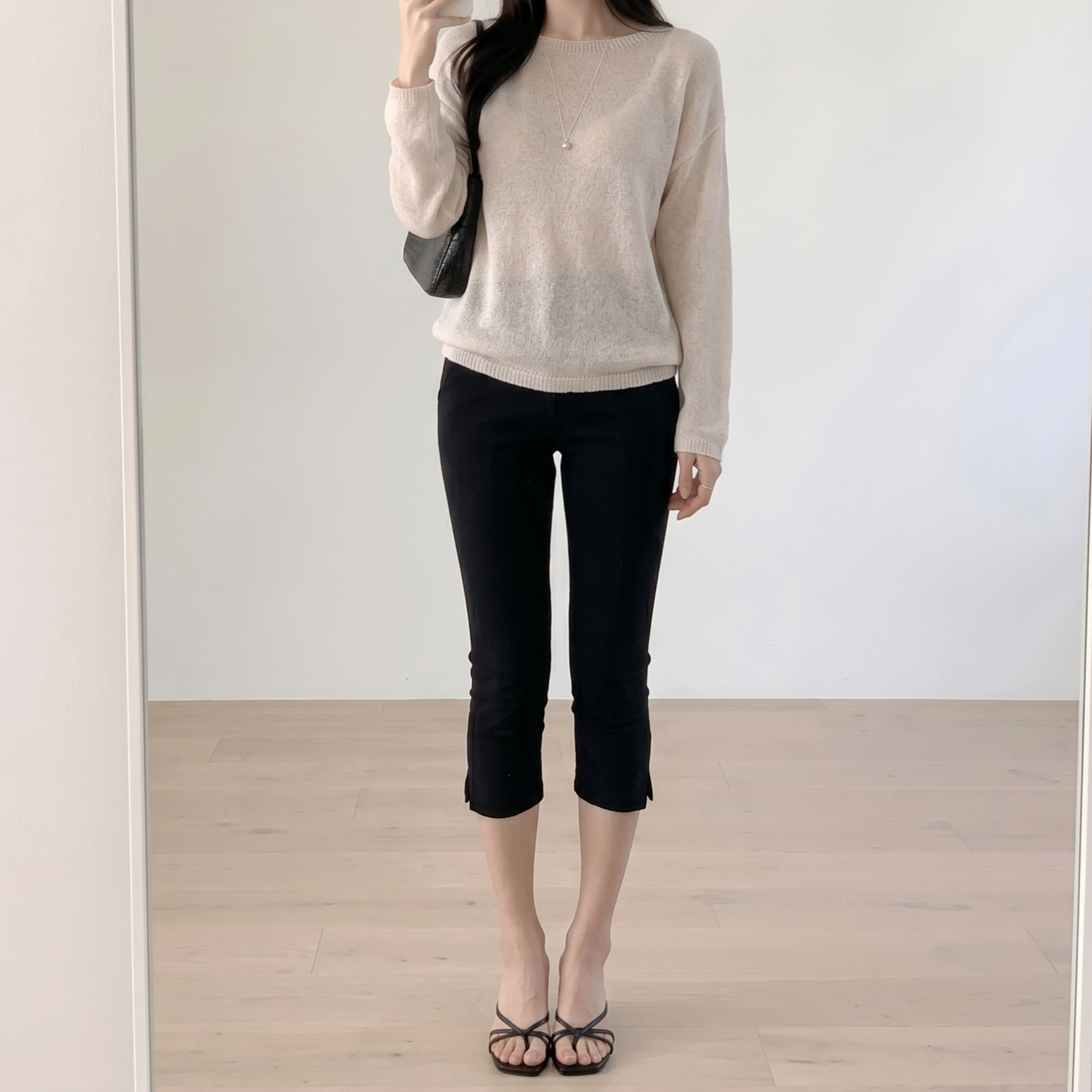 카프리팬츠 바이커팬츠 여성칠부바지 이미지 2