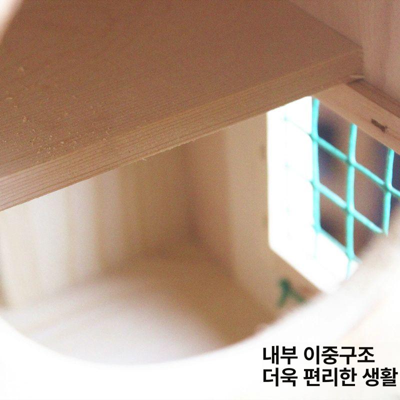 야외 새둥지 나무새집 우드 하우스 공원 조류 번식 인테리어 새장 내추럴 정원 앵무새 - 상세 이미지 4