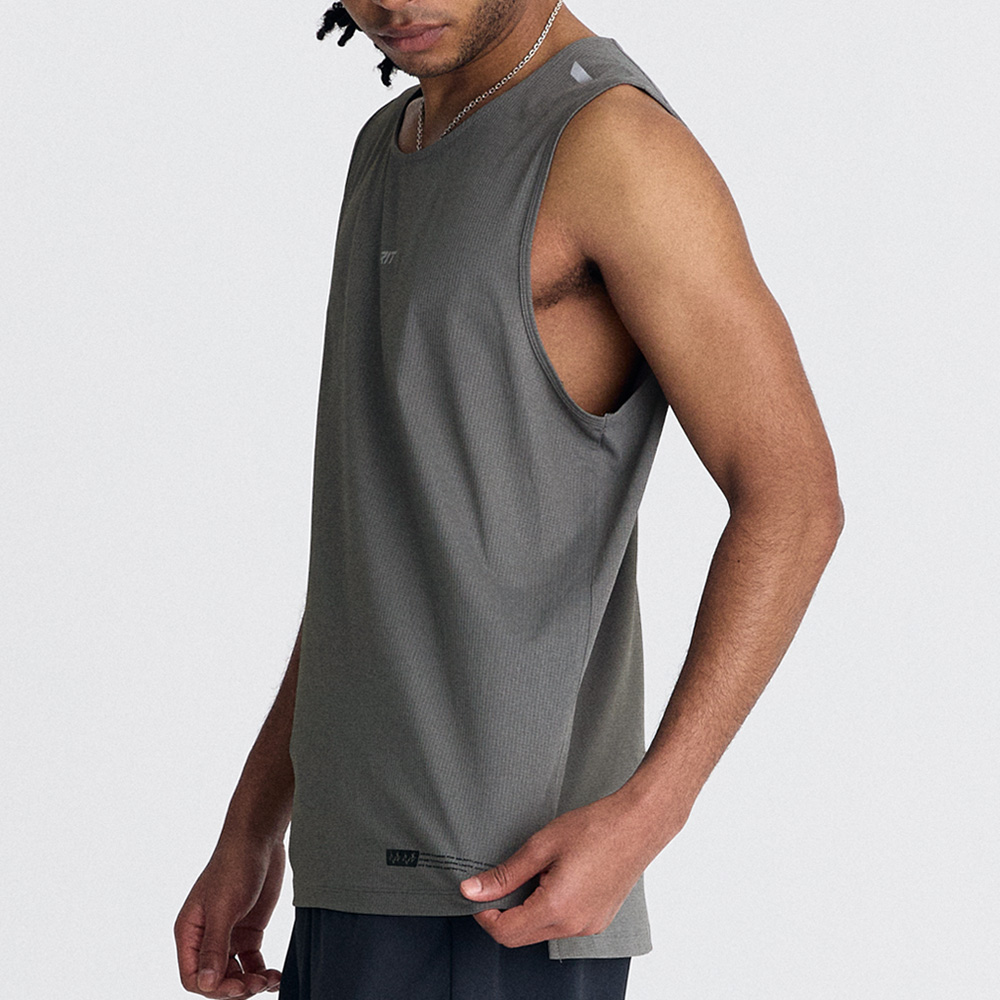 기능성러닝웨어 에어드라이 러닝 싱글렛 AM6011 그레이, 5XL-6XL (5 SIZE) - 상세 이미지 2