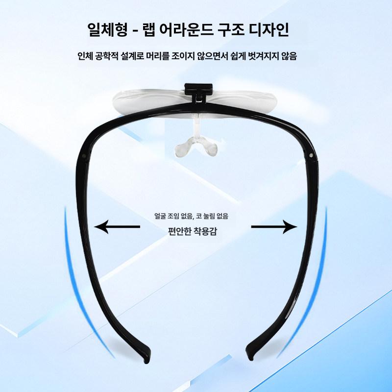 안경 루페 조명 산업용 경 관찰 확대경 수리 휴대용 루빼 안경확대경 렌즈 밴드 교육용 - 상세 이미지 3