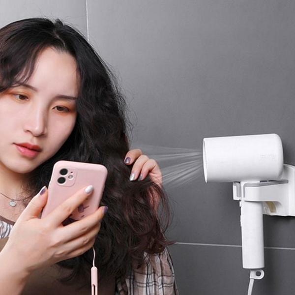 무타공 드라이기 거치대 욕실 드라이어 홀더 헤어 용품 - 상품 이미지