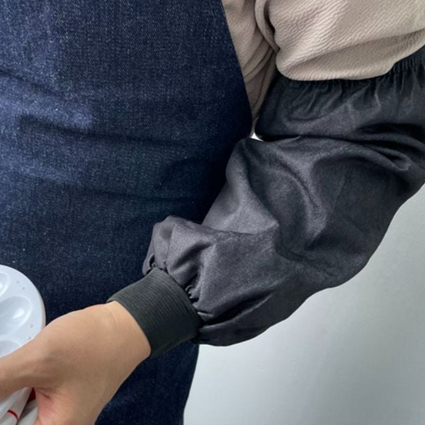 시보리 작업용 팔 토시 공방용 데님 팔 토시 다용도 오염 - 메인 이미지