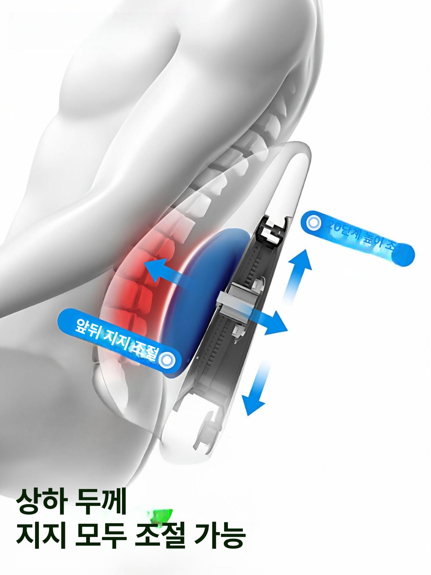 자동차 허리 쿠션 등받이 시트 벤츠 운전석 자동차허리쿠션 등쿠션 프리미엄 차량용 의자 - 상세 이미지 4