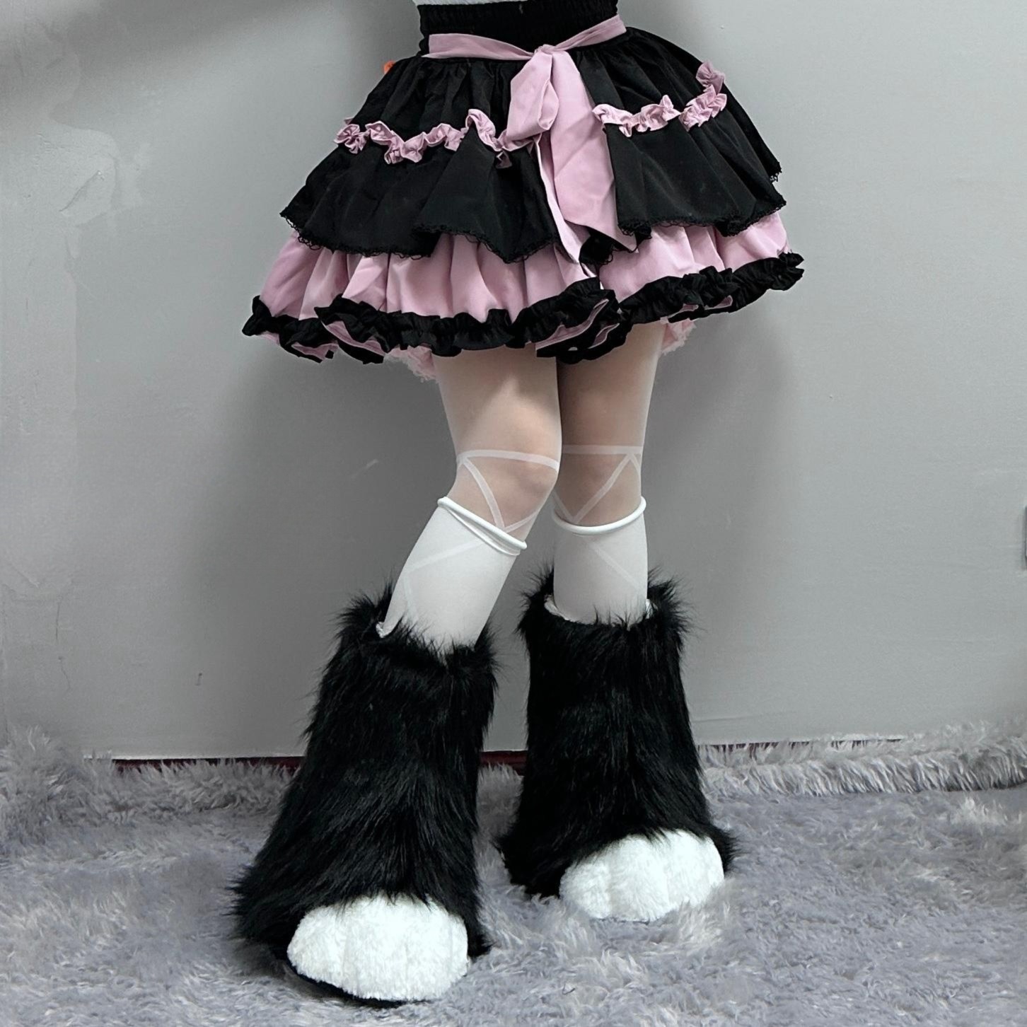 고양이 코스튬 동물옷 무대 옷 무대의상 분장 인형극 캐릭터 발표회 공연 행사 슈트 꼬리 - 상세 이미지 2