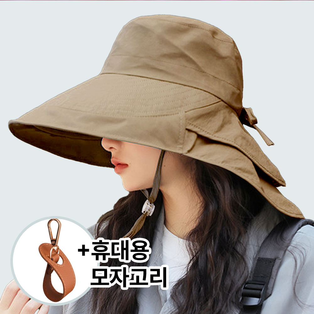 햇빛가리개 성인플랩캡 챙넓은 모자 자외선차단 물놀이 등산 경량 다크그레이 이미지 4