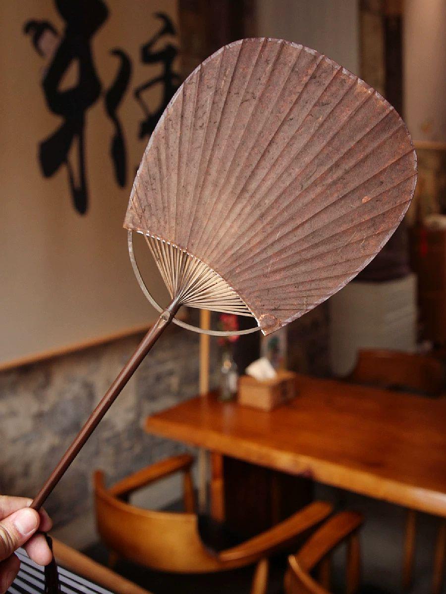 대나무 부채 전통 대형 접이식 오죽선 실크 휴대용 여름 매화꽃 외국인선물 전통소품 동양화 - 상세 이미지 4