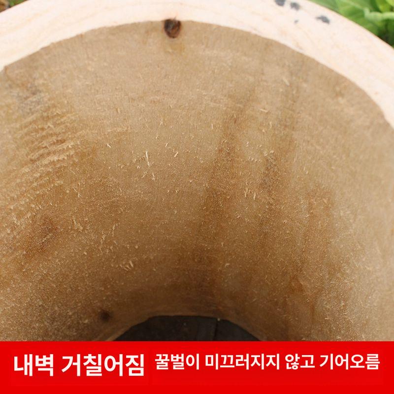 토종 벌통 양봉용 소형 꿀벌 토종벌통 채집기 오동나무 상자 채집 통형 집 통나무 작은 이미지 6