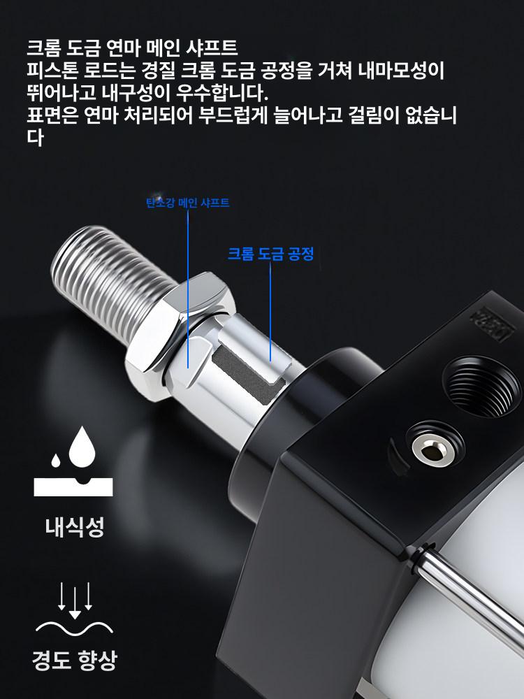 미니 실린더 양방향 스트로크 작기 부품 유압램 공압 스테인레스 자성 프레스 보어 피스톤 - 상세 이미지 3