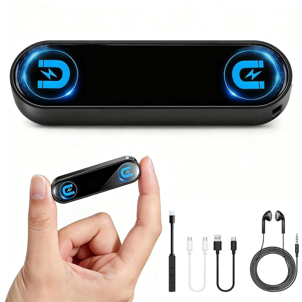 음성 녹음기 5000mAh 128GB AI 지능형 트리플 노이즈 감소, 긴 배터리 수명 40일, 활성화, 회의, 인터뷰, 강의, 강의실용 마그네틱 디지털 오디오 128G - 상품 이미지
