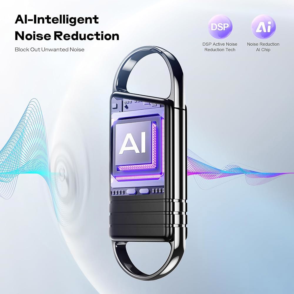 72GB 디지털 음성 녹음기 - Xelarvex 활성화 AI-지능형 소음 감소, 4800시간 녹음 장치, 강의/인터뷰/회의용 오디오 72GB - 상세 이미지 3