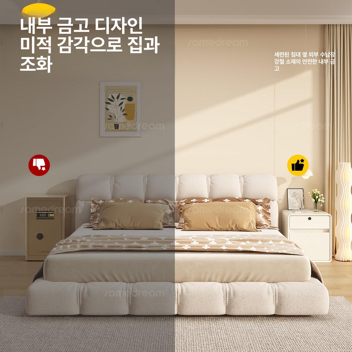 틈새 수납장 원목 슬림 다용도 협탁 슬림장 좁은 틈새장 얇은 좁은공간 미니 정리함 서랍장 - 상세 이미지 4