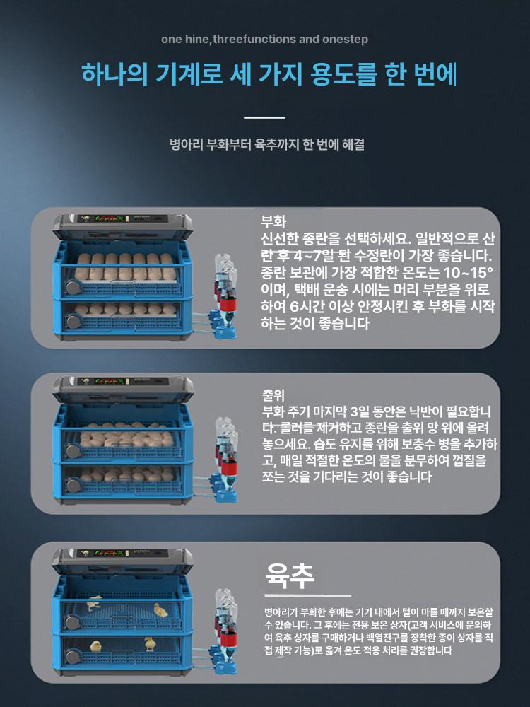 자동 달걀 부화기 유정란 자동회전 온도조절 전자동 인큐베이터 병아리 부화 - 상세 이미지 5