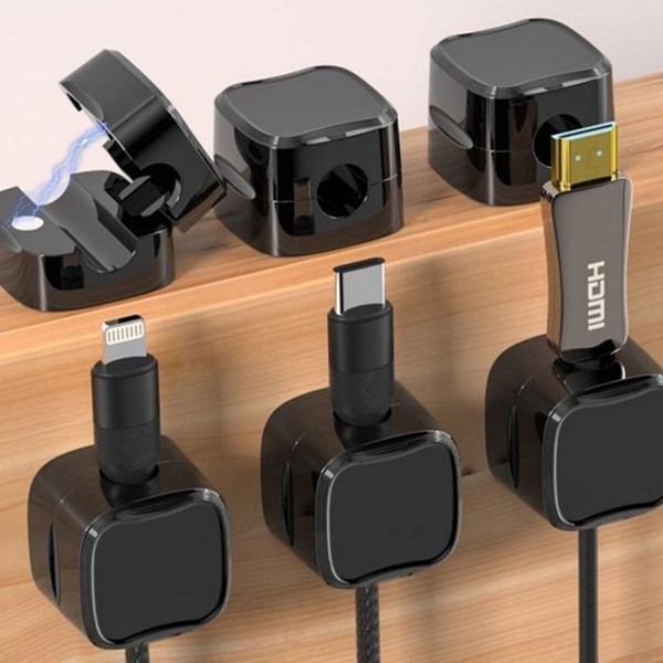 데스크 자석 케이블 홀더 벽면 선정리 클립 usb 충전 전선 - 상품 이미지